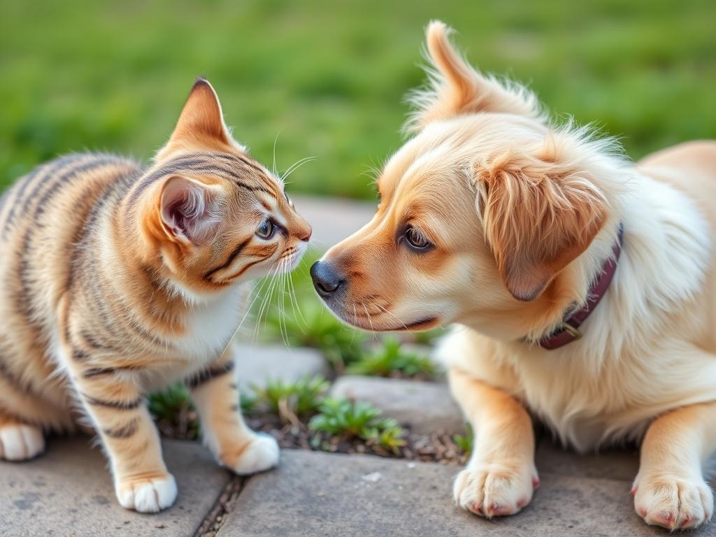 Katze und Hund aneinander gewöhnen.. Phase 2: Visuelle Kontaktaufnahme mit Schutzmaßnahmen